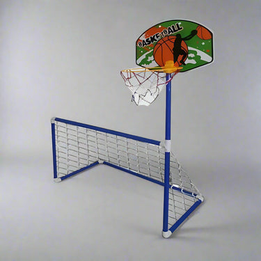 2 IN 1 FOOTBALL GOAL WITH BASKETBALL HOOP